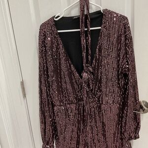 Women’s sequin shorts jumpsuit